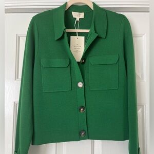 NWT Sézane Betty Cardigan, Size M, Green